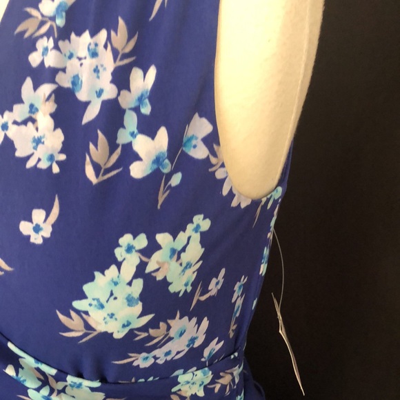 NWT Jessica Howard Blue Floral Dress - Picture 5 of 7